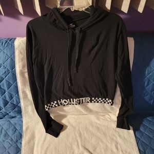 Hollister Cropped Hoodie, Black